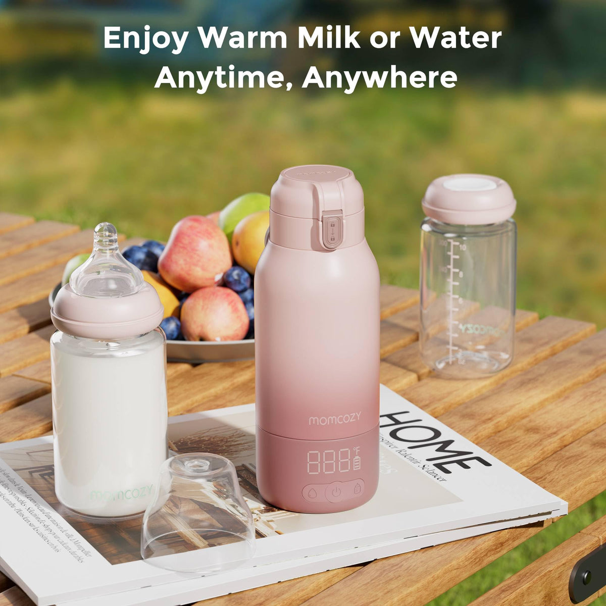 Momcozy Portable Bottle Warmer for Breast Milk & Water, Dual Fast Heating