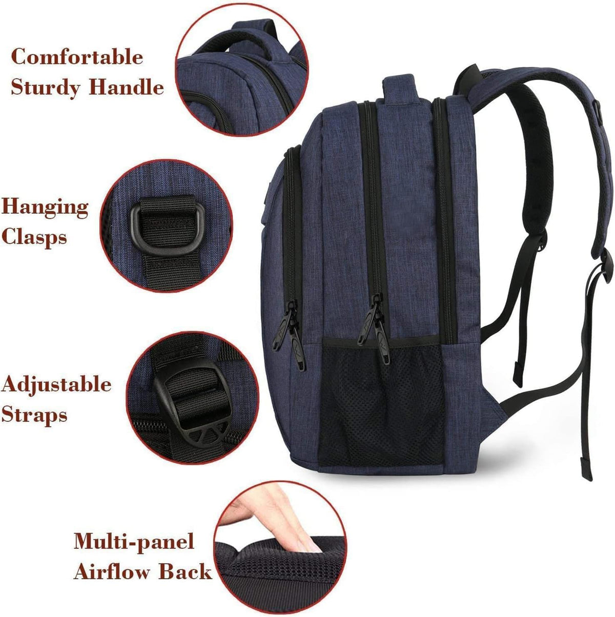 MATEIN Travel Laptop Backpack, Work Bag Laptop Bag, Rucksack for Men Work
