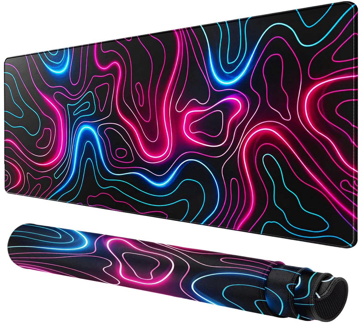 Rcege Large Gaming Mouse Pad Extended Desk Mat with Non Slip Stitched Edge
