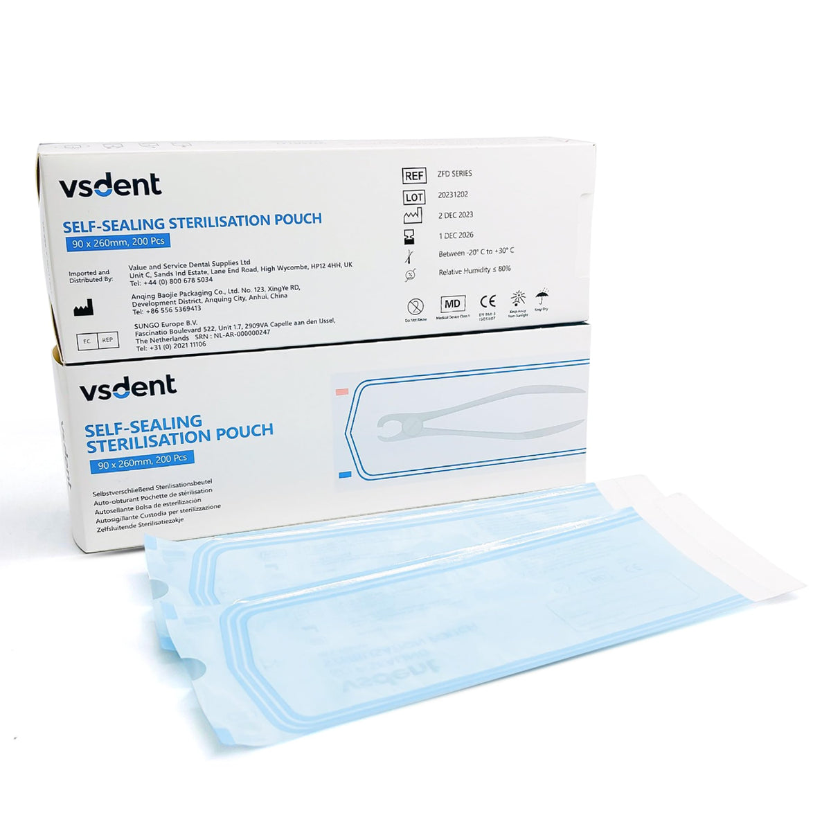 Self Sterilisation Pouches - 57x130mm (Pack Of 200)