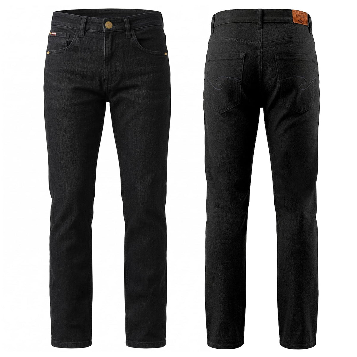 Lee Cooper Men's Jeans Classic Regular Fit with 5 Pockets Design Zip Fly & Belt Loop Heavy Duty Denim Wash Stretch Plain Casual Workwear Durable Utility Straight Leg Work Pants (Black/Navy)