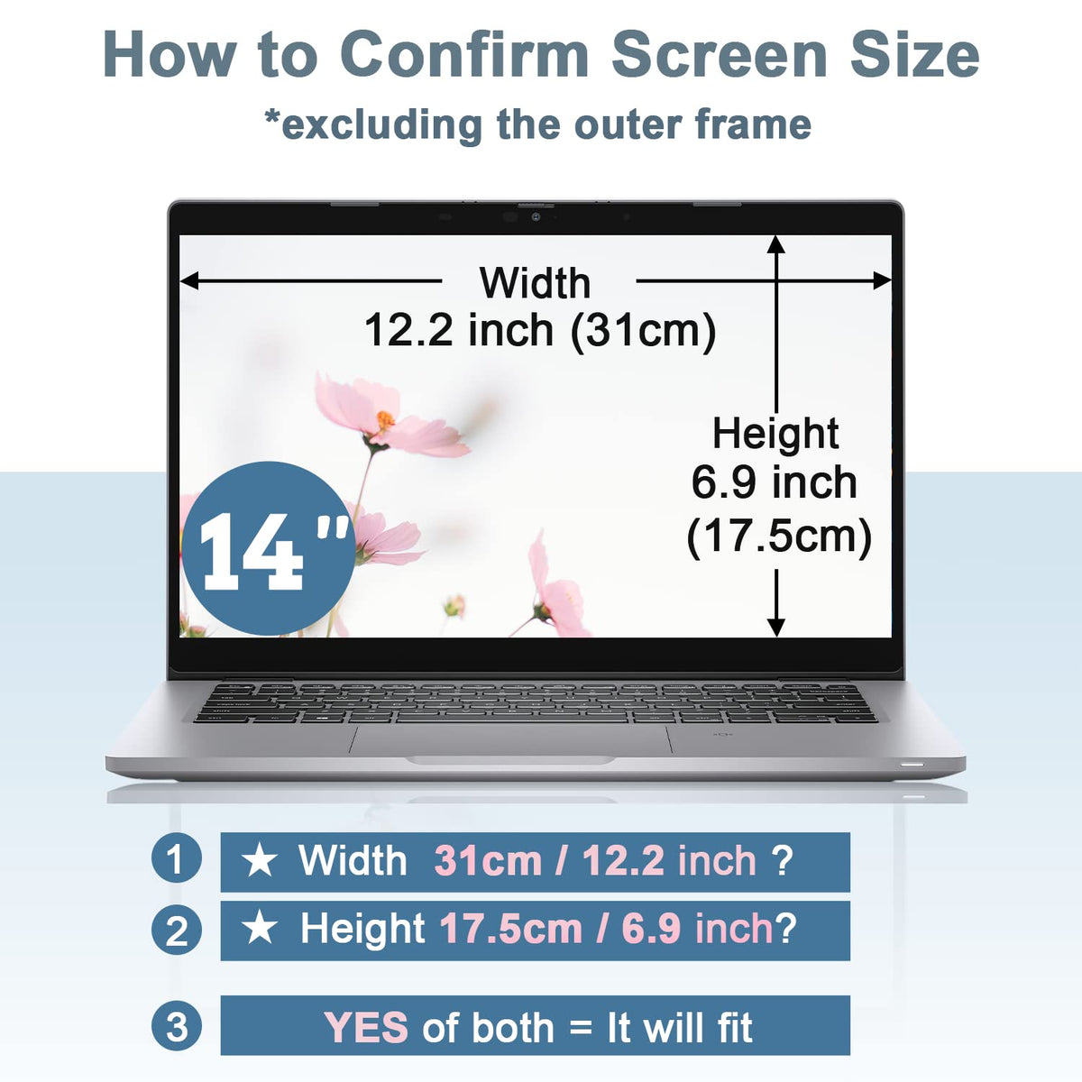 IPROKKO Laptop Privacy Screen 13.3 Inch 16:9 Anti-Blue Light Filter