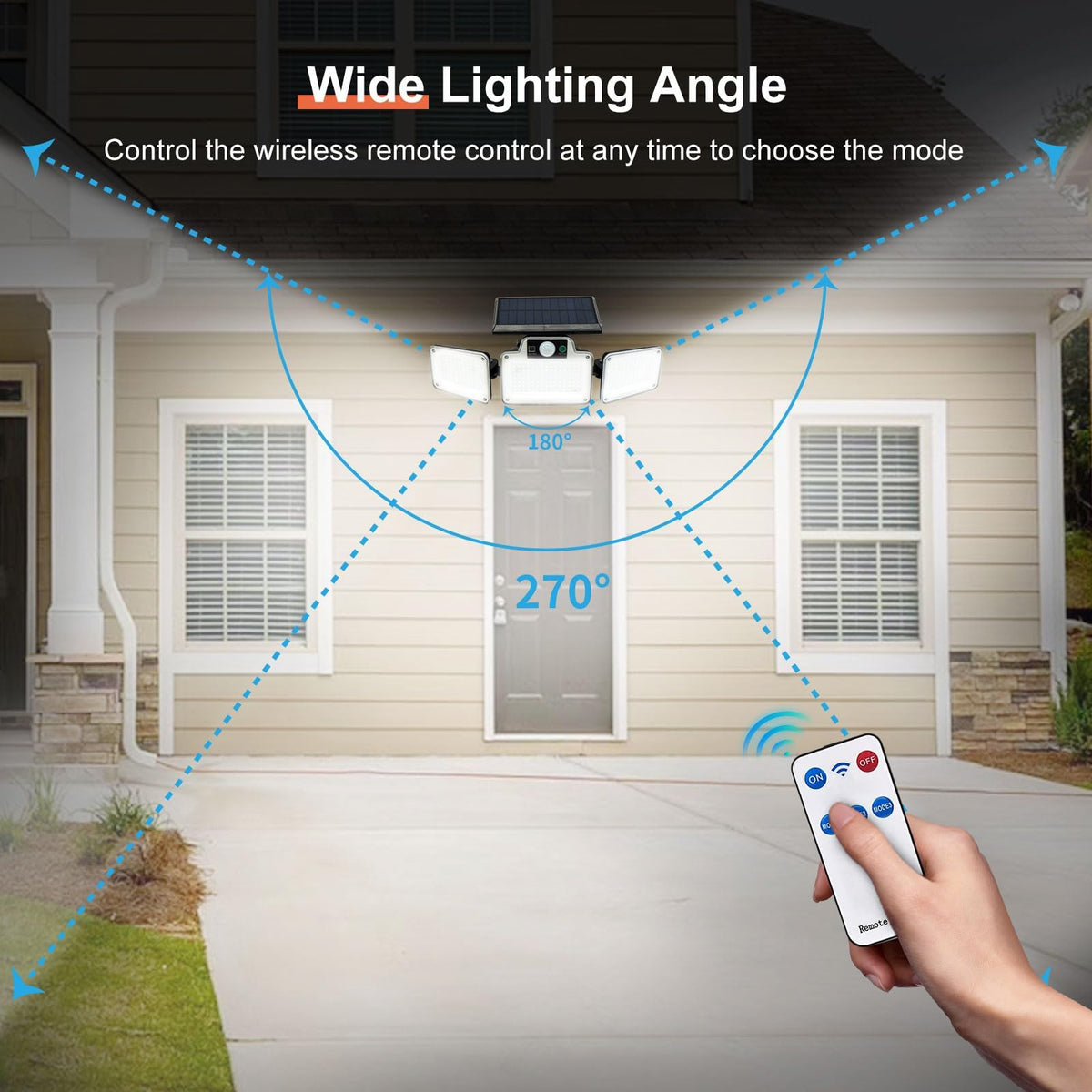 JumJam Solar Flood Lights, Security Lights Outdoor Motion Sensor for Garden