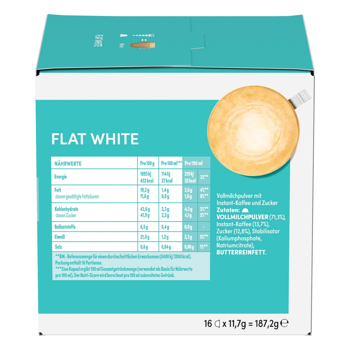 Nescafé Dolce Gusto Flat White Coffee Pods 16 Pods | Multipack of 3