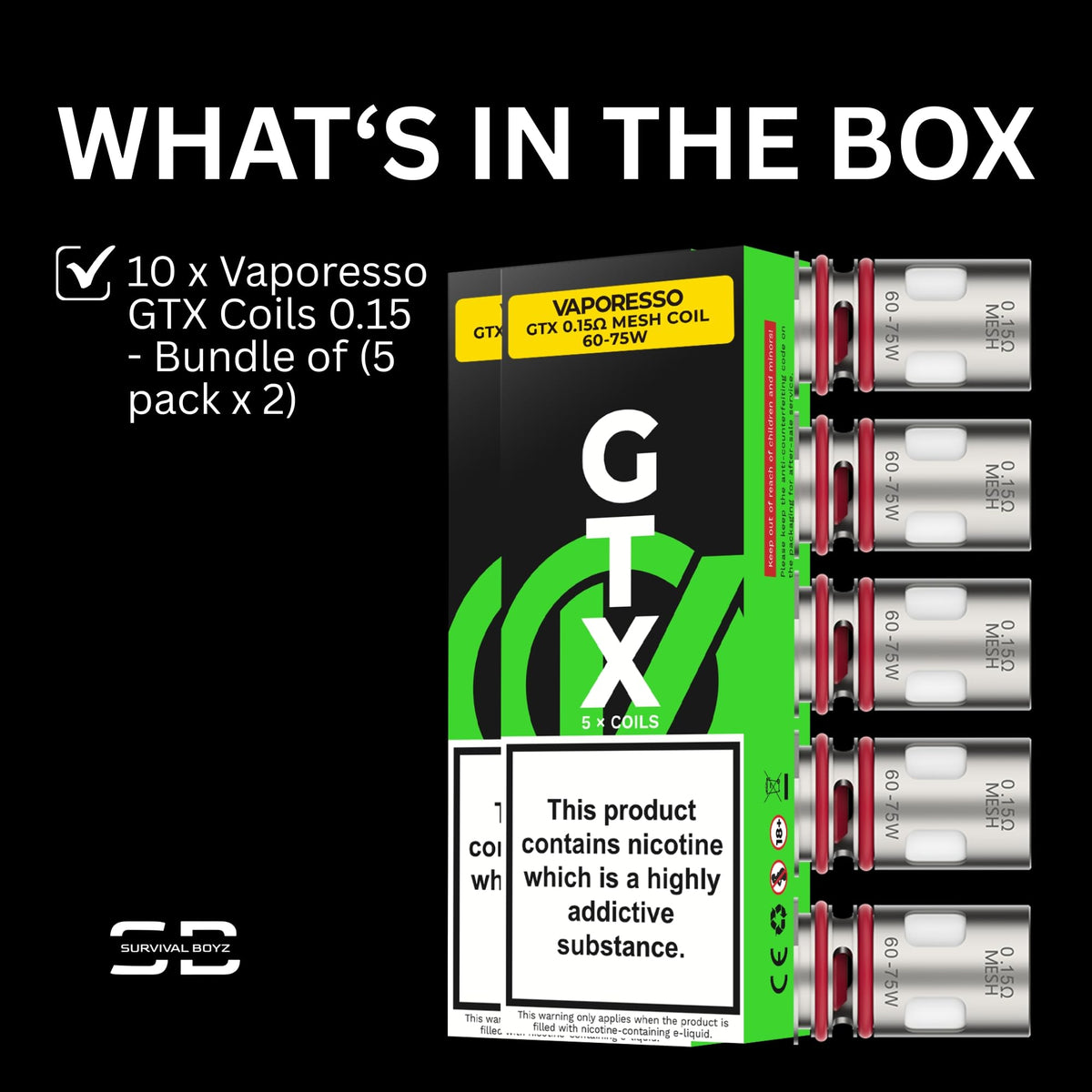Vaporesso GTX Coils [0.6] - 5 Pack - No Nicotine
