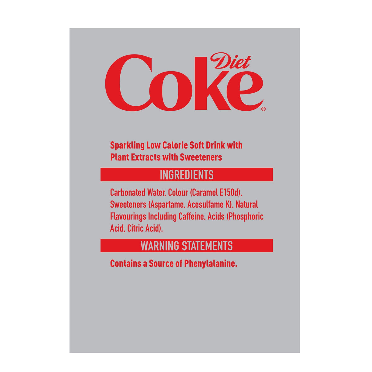 Diet Coke Soft Drink Cans, 24 x 330 mL