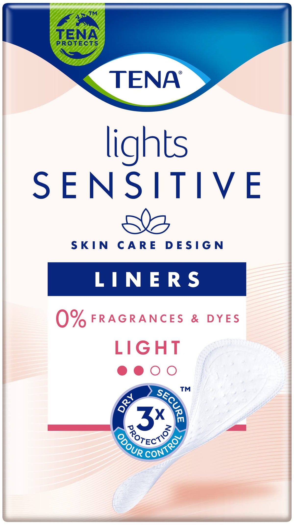 TENA Lights Long Liner, 120 Incontinence Liners (20 x 6 Packs)