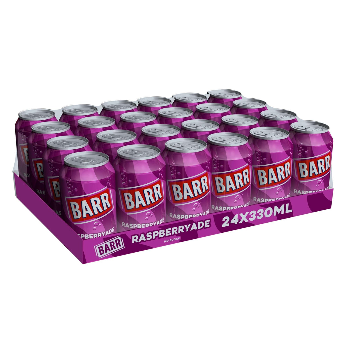 Barr Cream Soda Zero Sugar Sparkling Soft Drink, 24 Pack, 330ml Cans