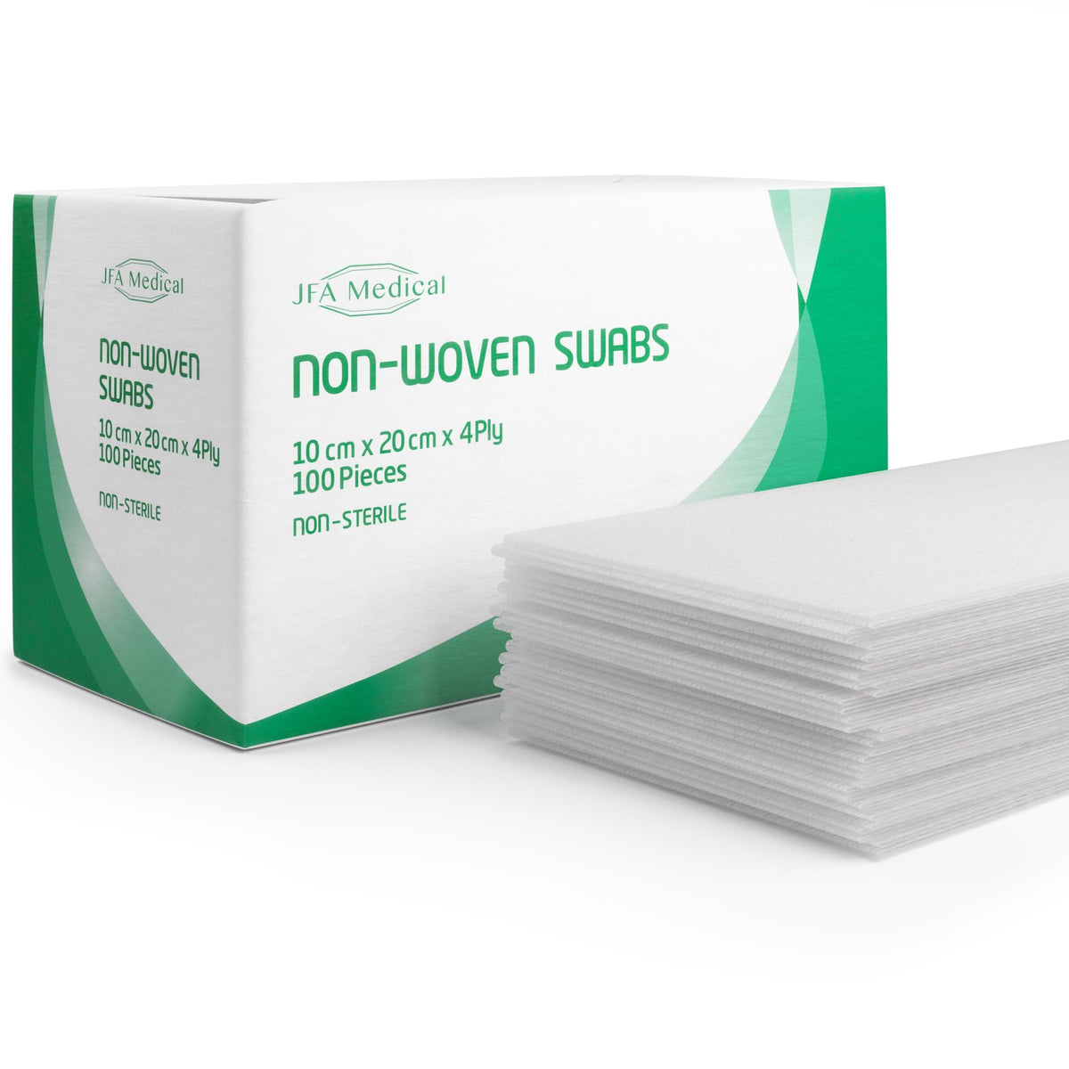 JFA Medical Premium Non-Woven Gauze Swabs 10cm x 10cm - Pack of 100