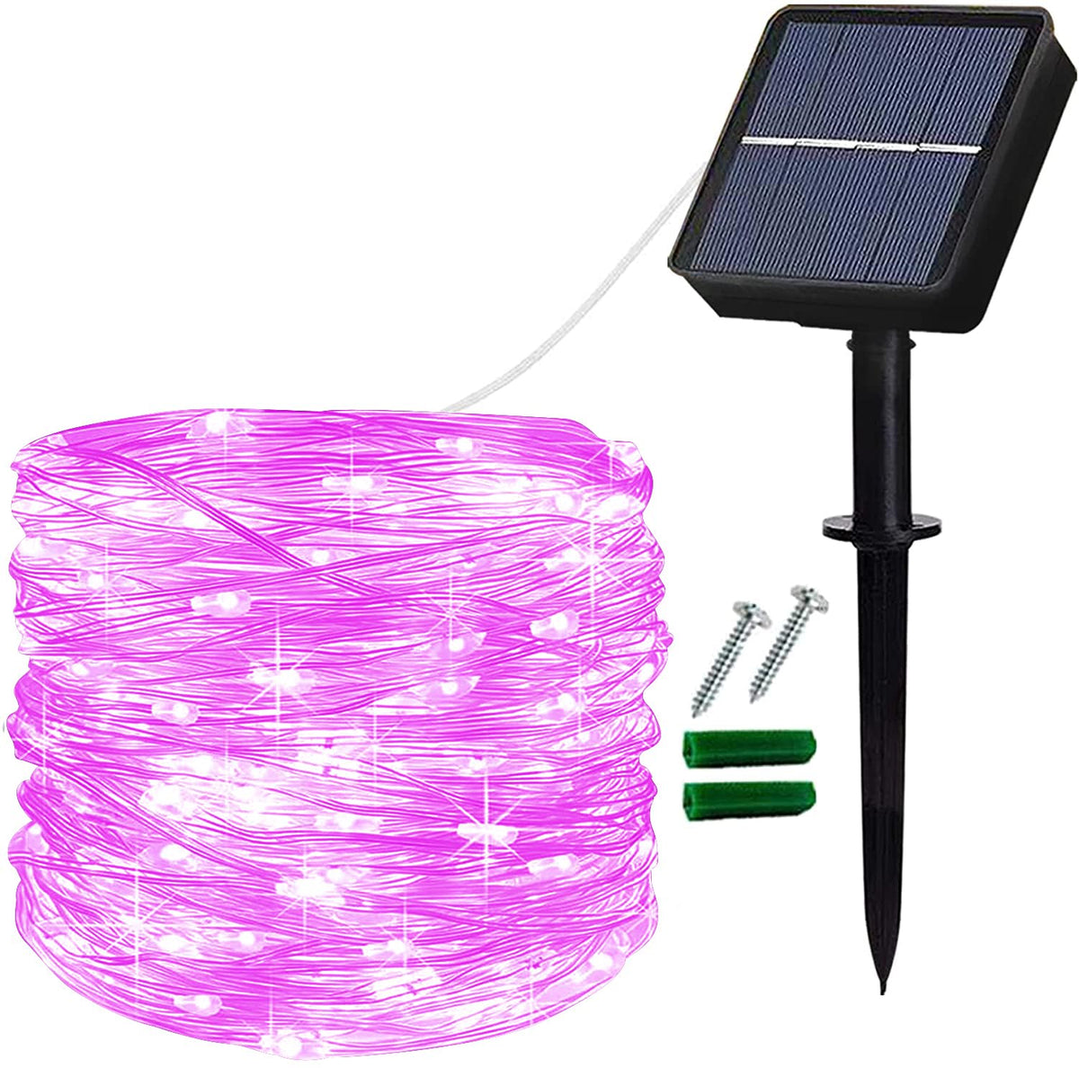 Lezonic 2Pack Solar String Lights Waterproof,12M/40Ft 120LED Garden Lights