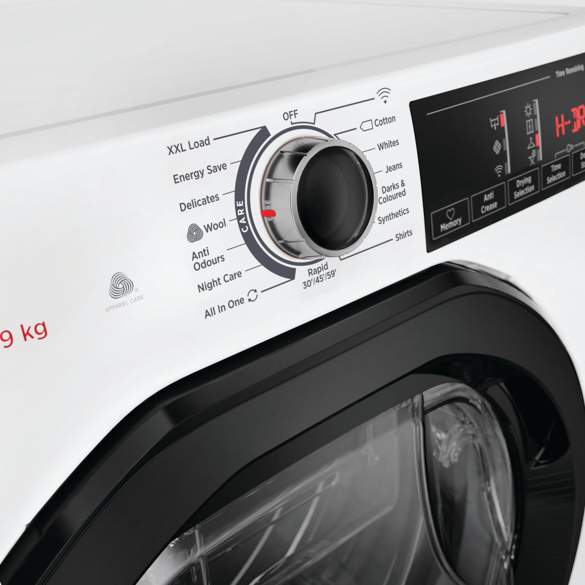 Hoover H-DRY 350 Condenser Tumble Dryer, 9kg, White, B Class