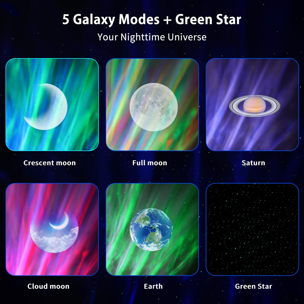 MHAZDZE LED Star & Galaxy Projector, Night Light