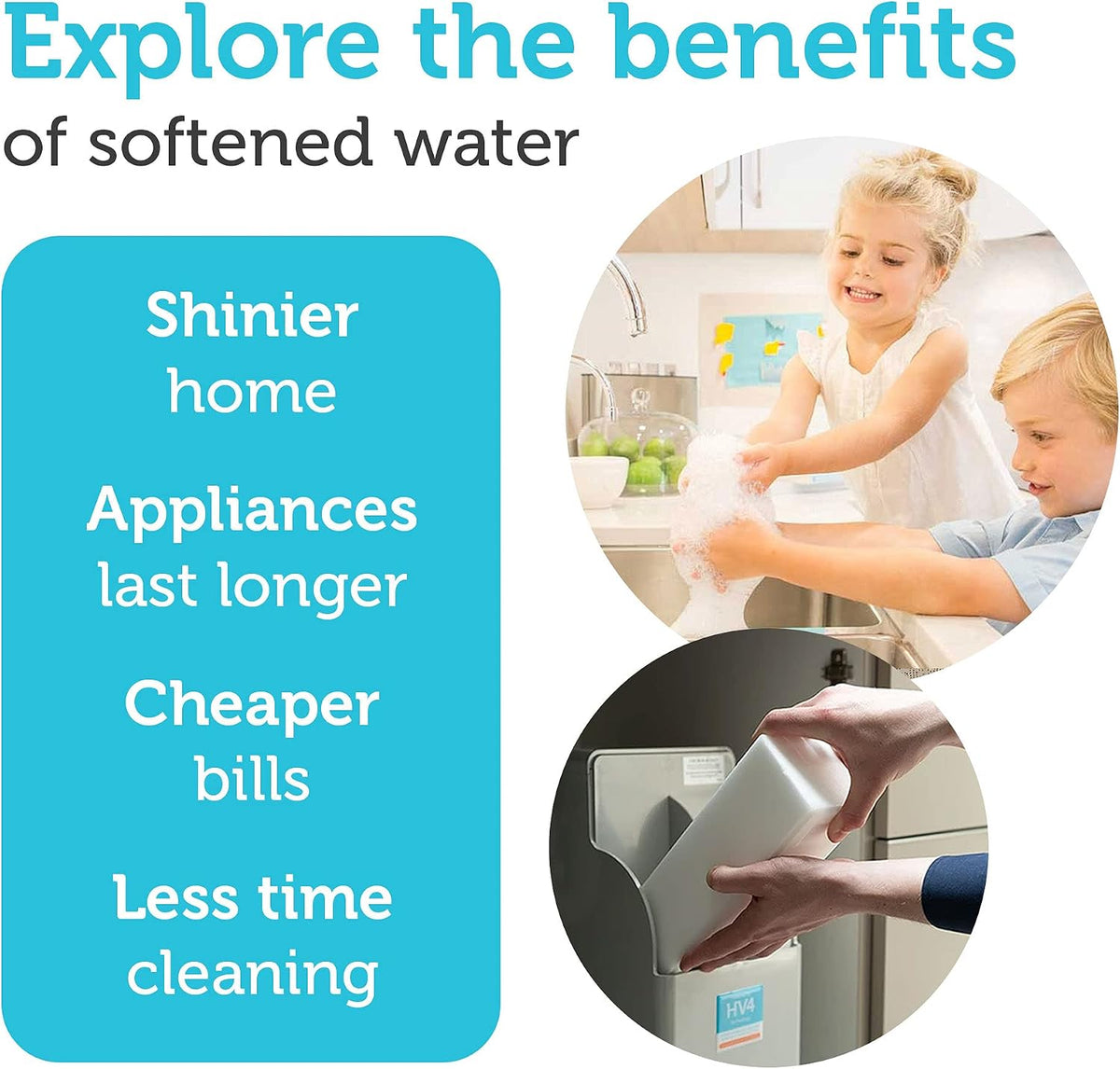 Harvey Block Salt for Water Softeners | Original Pure Grade A Food Quality Salt | 3 Bags, Securely Boxed | Each Bag Contains 2 Blocks | Efficient Softening Solution
