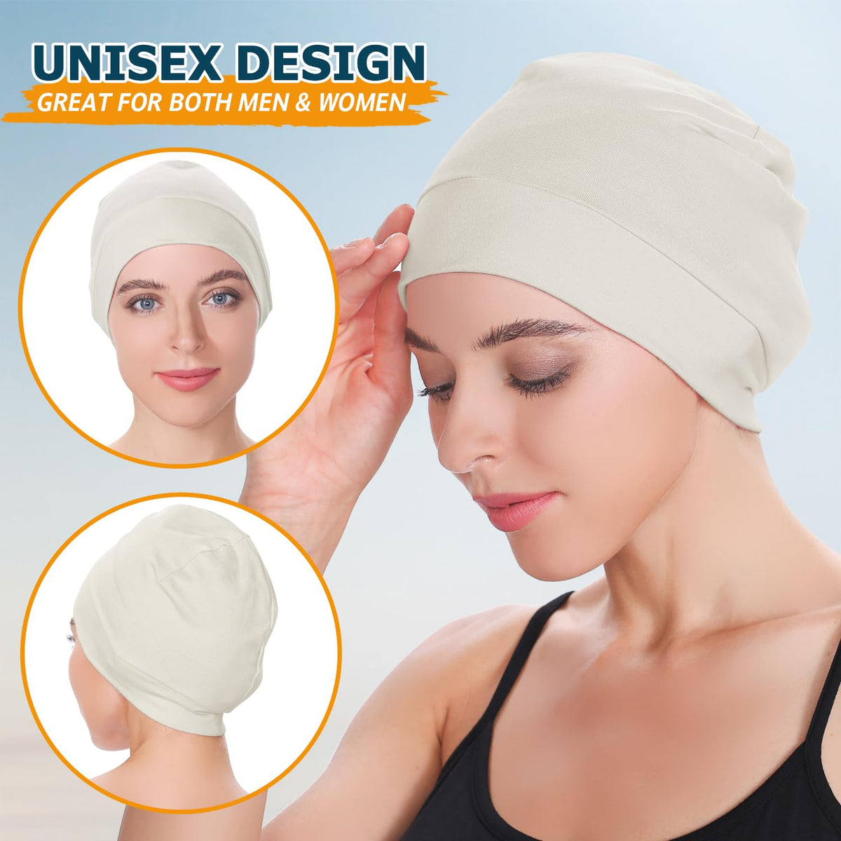 EINSKEY 100% Cotton Skull Caps for Men, Multipurpose Daily Wear Beanie Hat