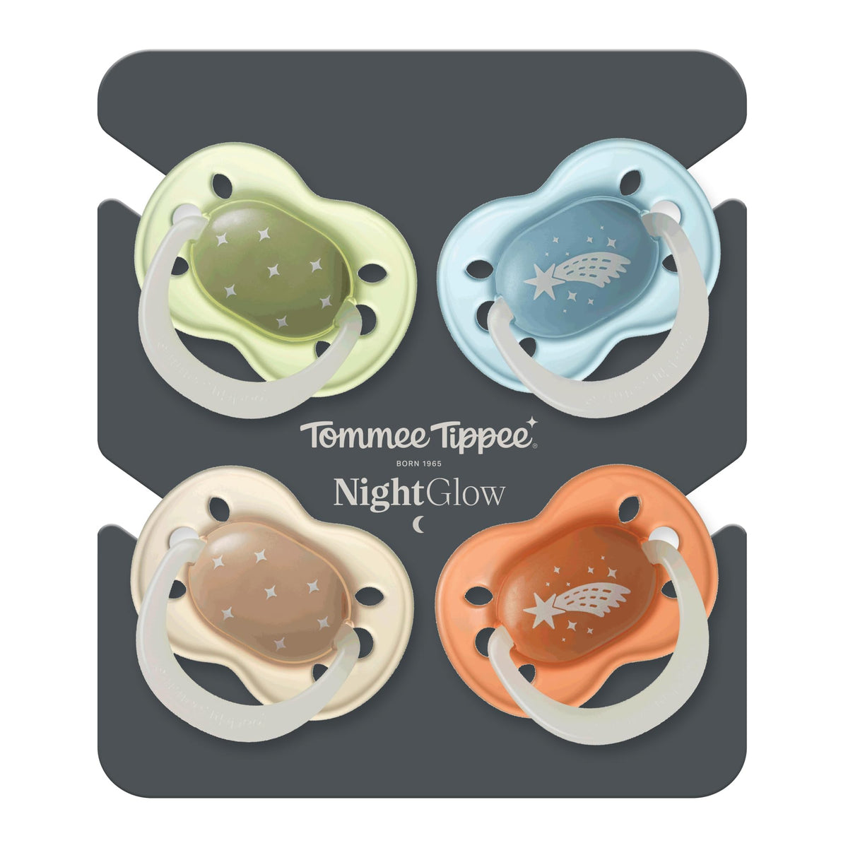 Tommee Tippee Ultra-Light StayPut Night Glow Soother 0-6m Pack of 2