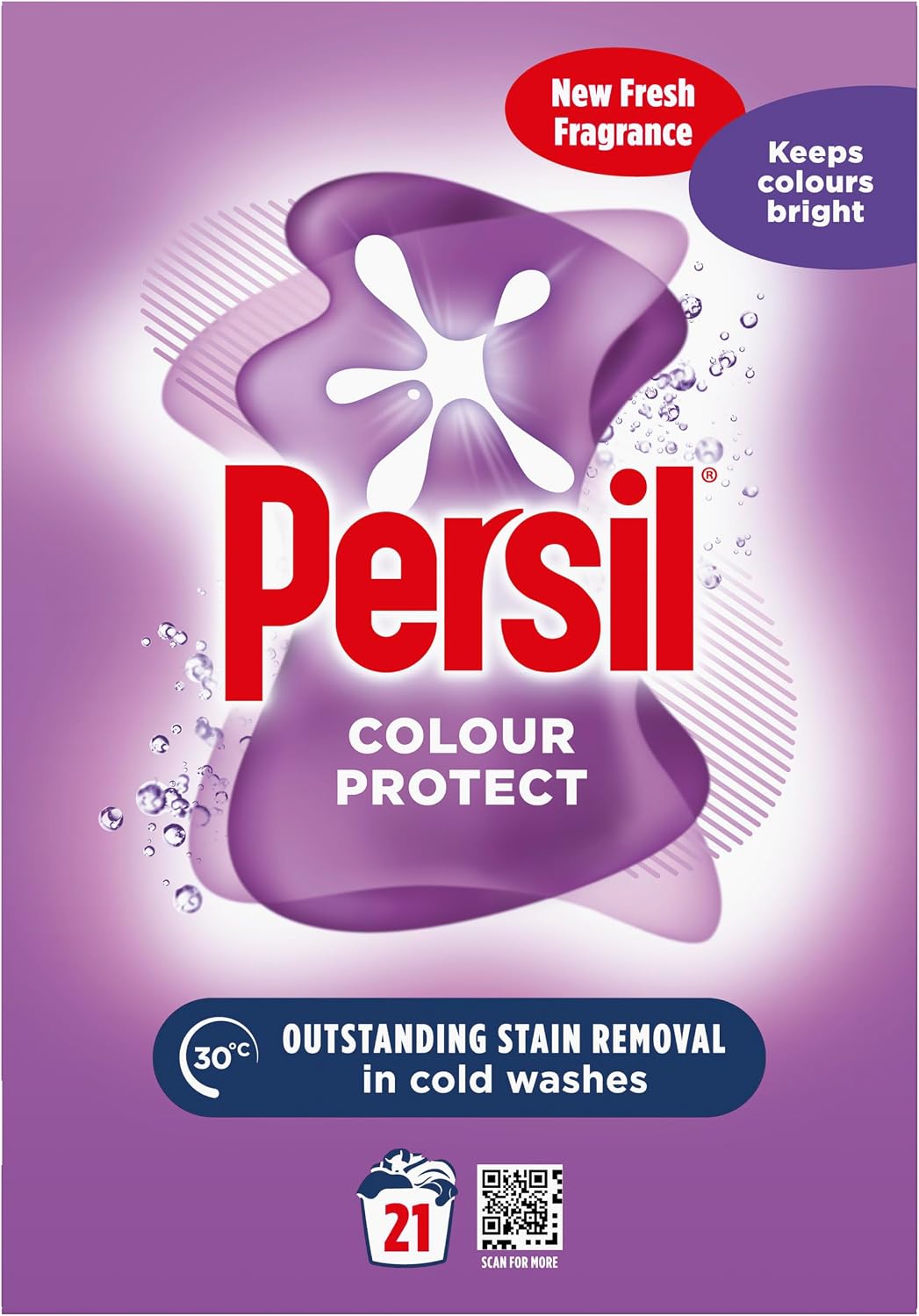 Persil Colour Protect Washing Powder keeps colours bright for outstanding stain removal in cold washes 84 washes (4x 1.05 kg)
