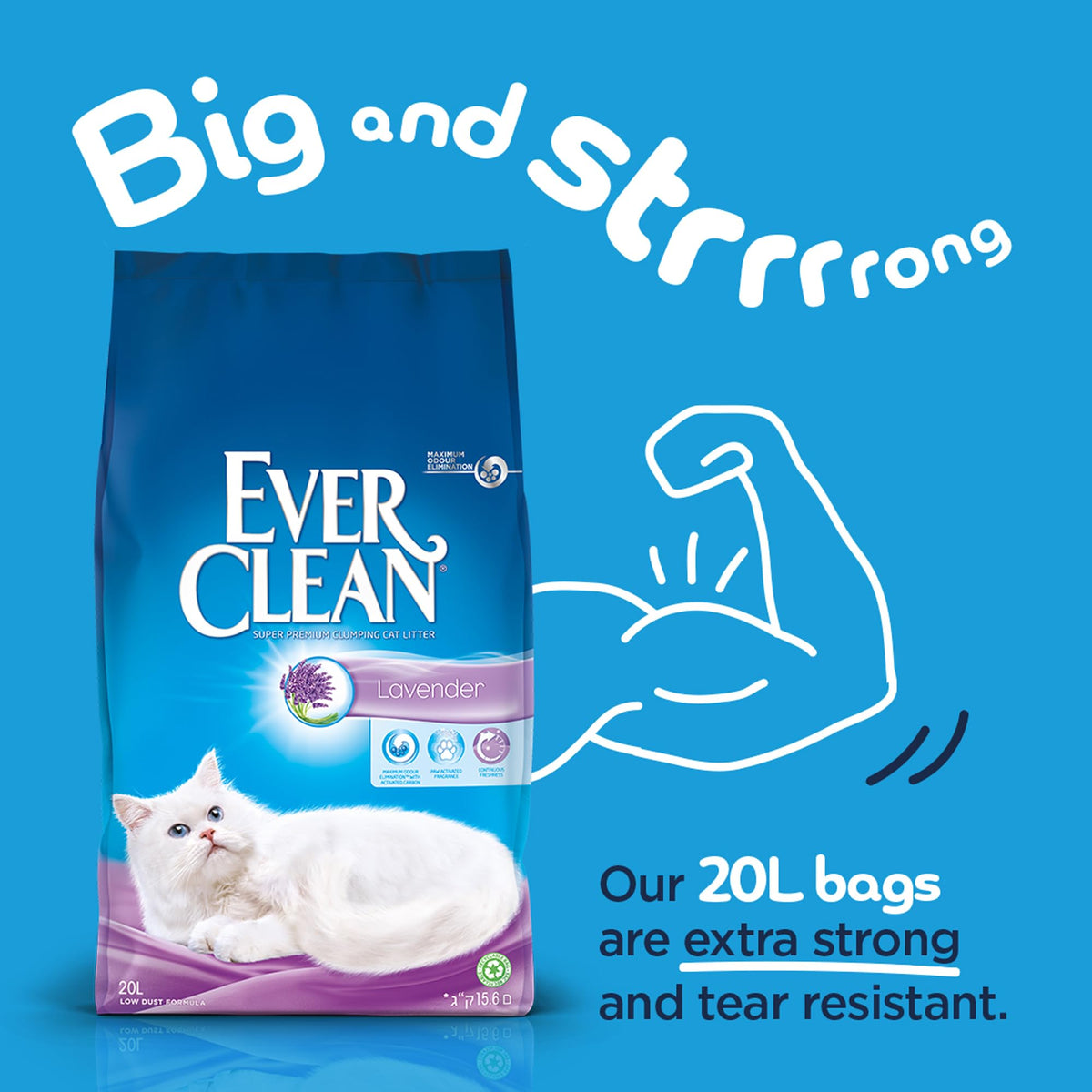 Ever Clean Clumping Cat Litter, Multiple Cat, Scented for long-lasting freshness, Unbeatable Clumping Strength, 10L