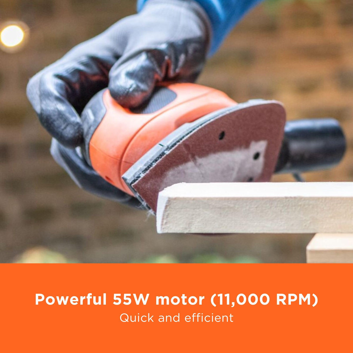 BLACK+DECKER Mouse 55W Compact Detail Sander, BEW230BC-GB