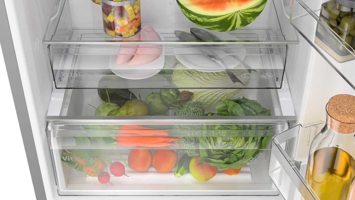 Bosch Series 2 KGN27NLEAG Fridge Freezer, NoFrost, Stainless Steel