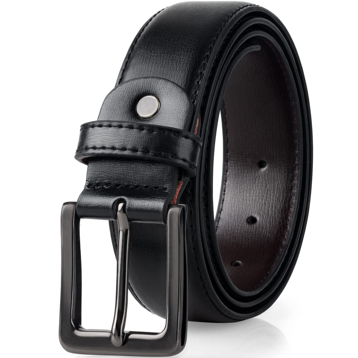 maikun Black Leather Belts for Men,Mens Belts Leather Black