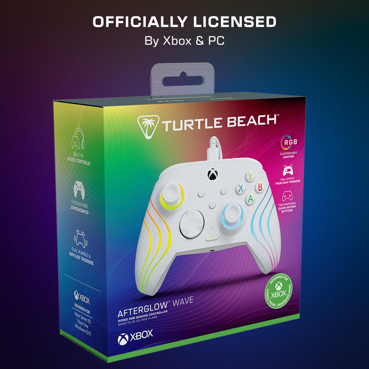 Turtle Beach Afterglow Wave Wired RGB Gaming Controller for XBOX & PC