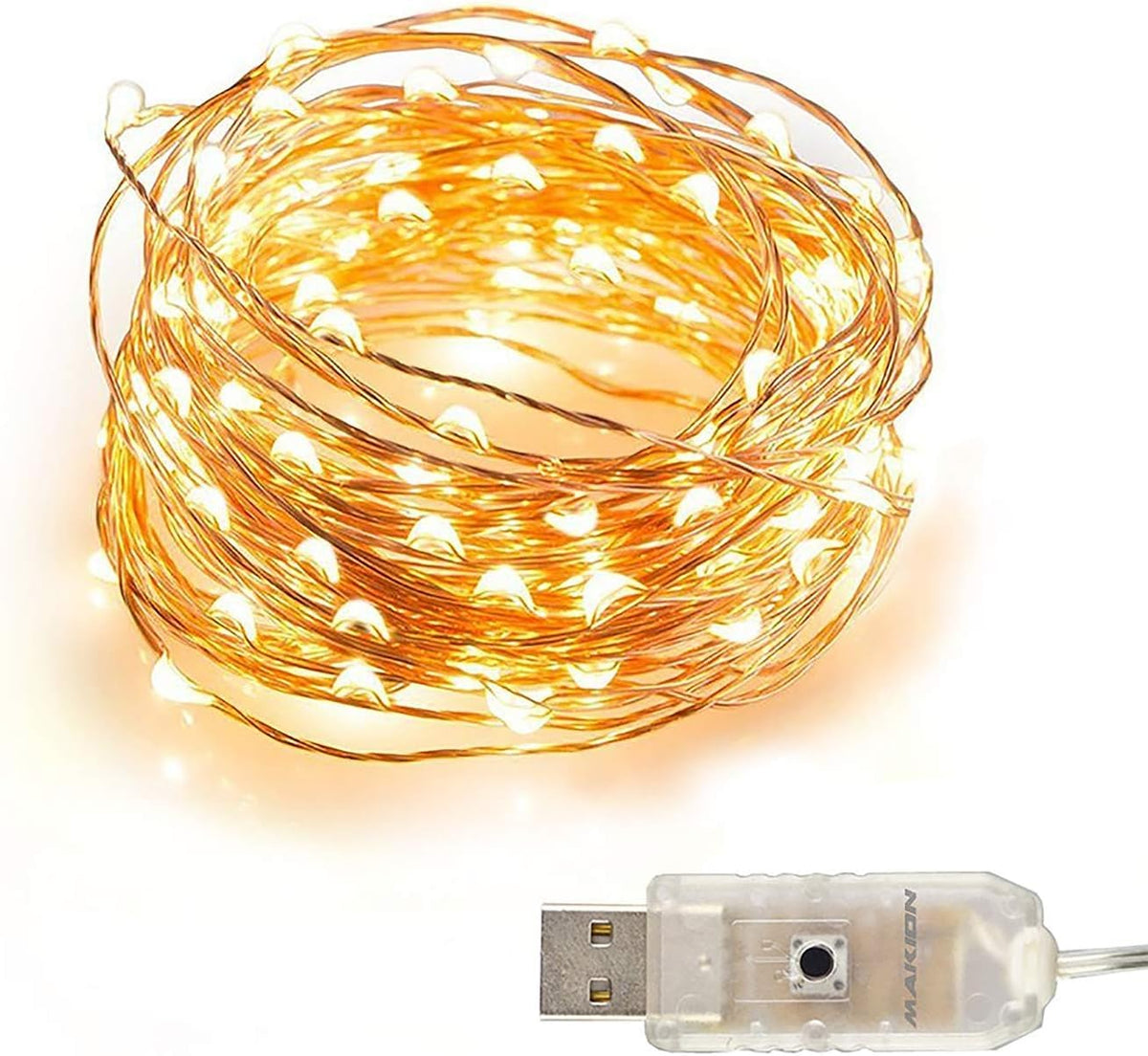 Makion 10M Led Battery Powered Fairy String Lights 100 LEDs for Decoration