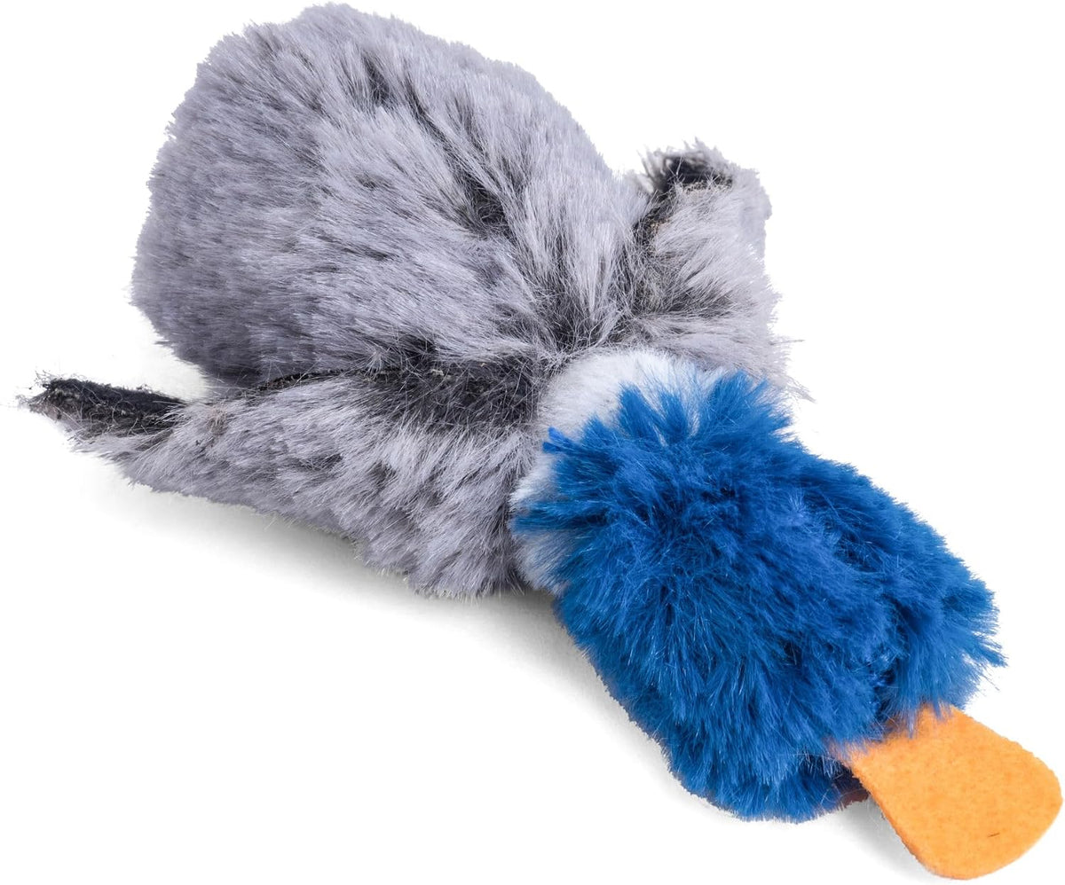 Petface Catkins Dudley Duck Plush Cat Toy, Filled with Catnip (Pack of 1)