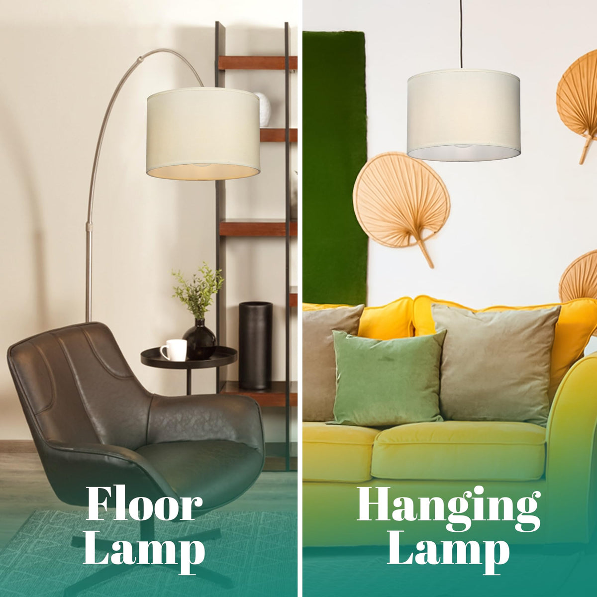 GIGGI Fabric Lamp Shades, 10" Beige Lampshades for Ceiling Lights, Table Lamps & Floor Lamps, Easy Fit Pendant Light Shade Ceiling for Living Room, Bedroom, Kitchen, Hallway, Office & Home Décor