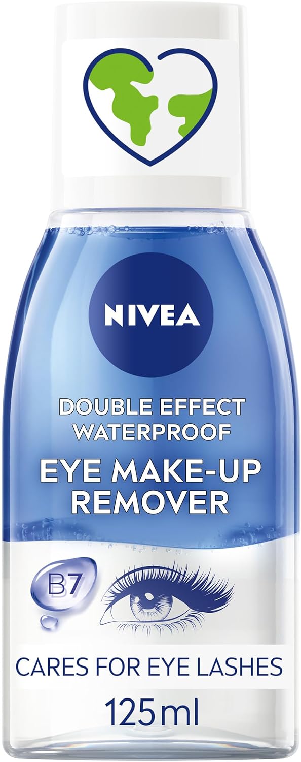 NIVEA Double Effect Waterproof Eye Make-Up Remover, 125 ml