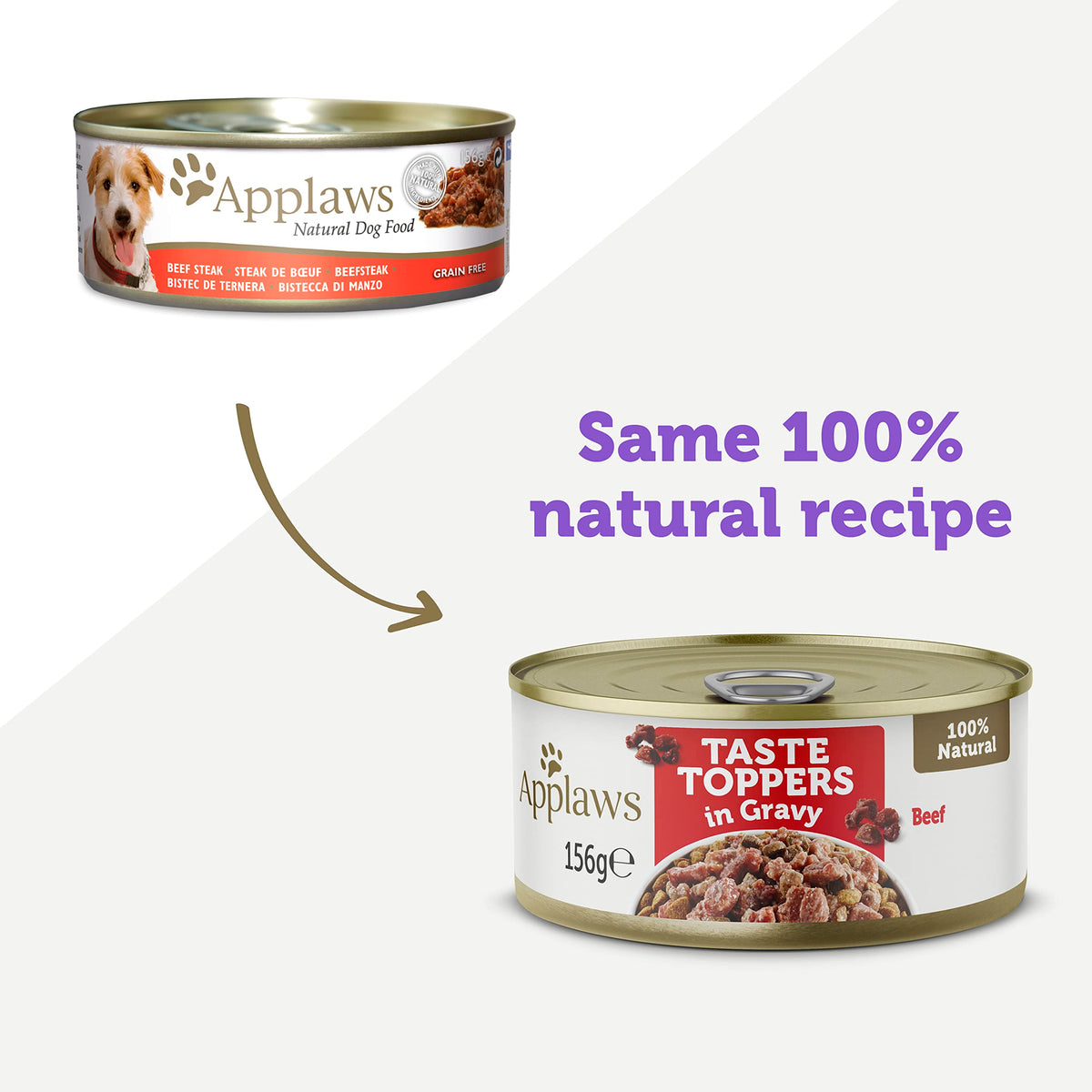 Applaws Natural Wet Dog Food Topper, Chicken Selection in Broth, 8x156g Tin