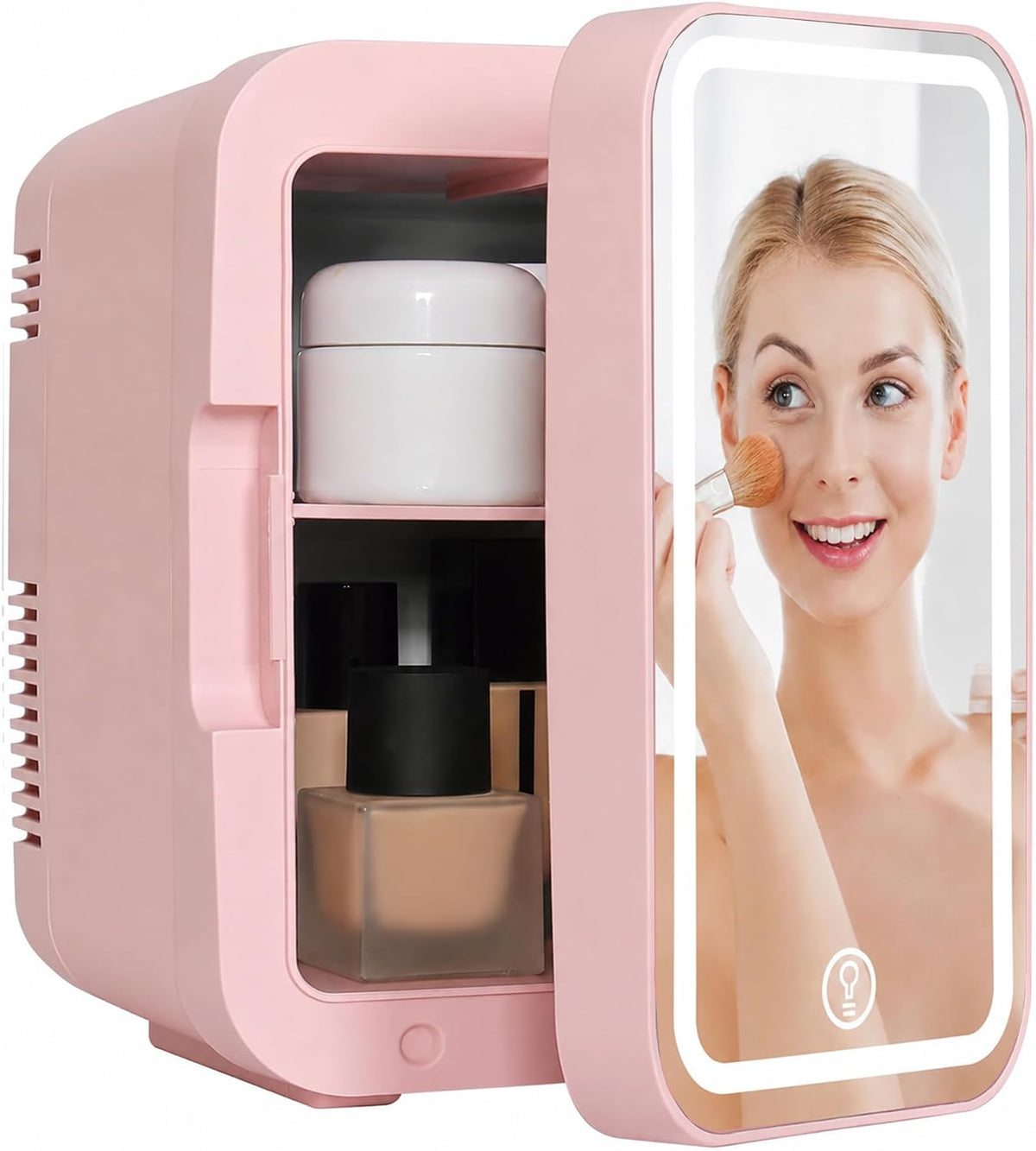 6L Skincare & Makeup Mini Fridge, Cooler & Warmer with LED Mirror