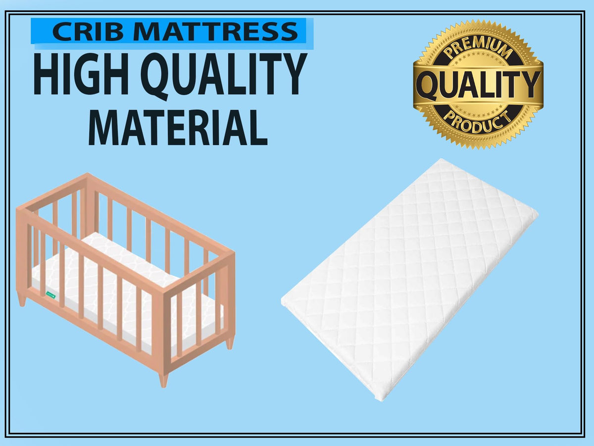 Travel Cot Mattress 95 x 65 x 7.5 cm – Fits Red Kite, Hauck, Graco – Quilted Breathable & Anti-Allergenic Polycotton Cover – Firm Foam Support, Removable Cover – UK Made