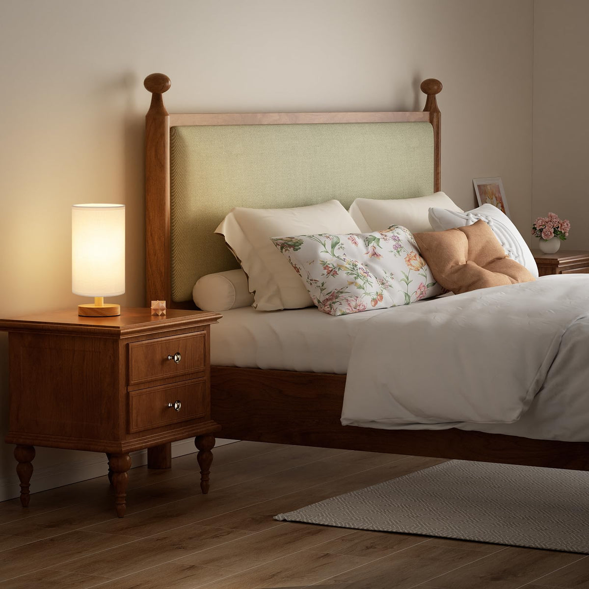 Aooshine Bedside Lamps, 3000K Warm Table Lamp for Bedroom Living Room