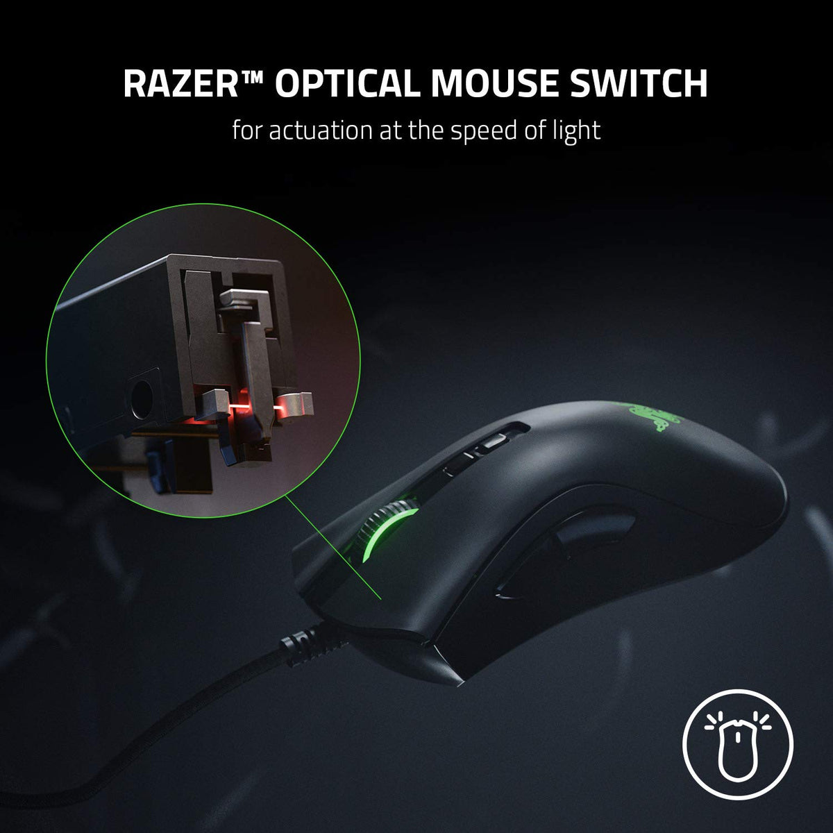 Razer DeathAdder Essential (2021) - Wired Gaming Mouse (Optical Sensor, 6400 DPI, 5 Programmable Buttons, Ergonomic Form Factor) White