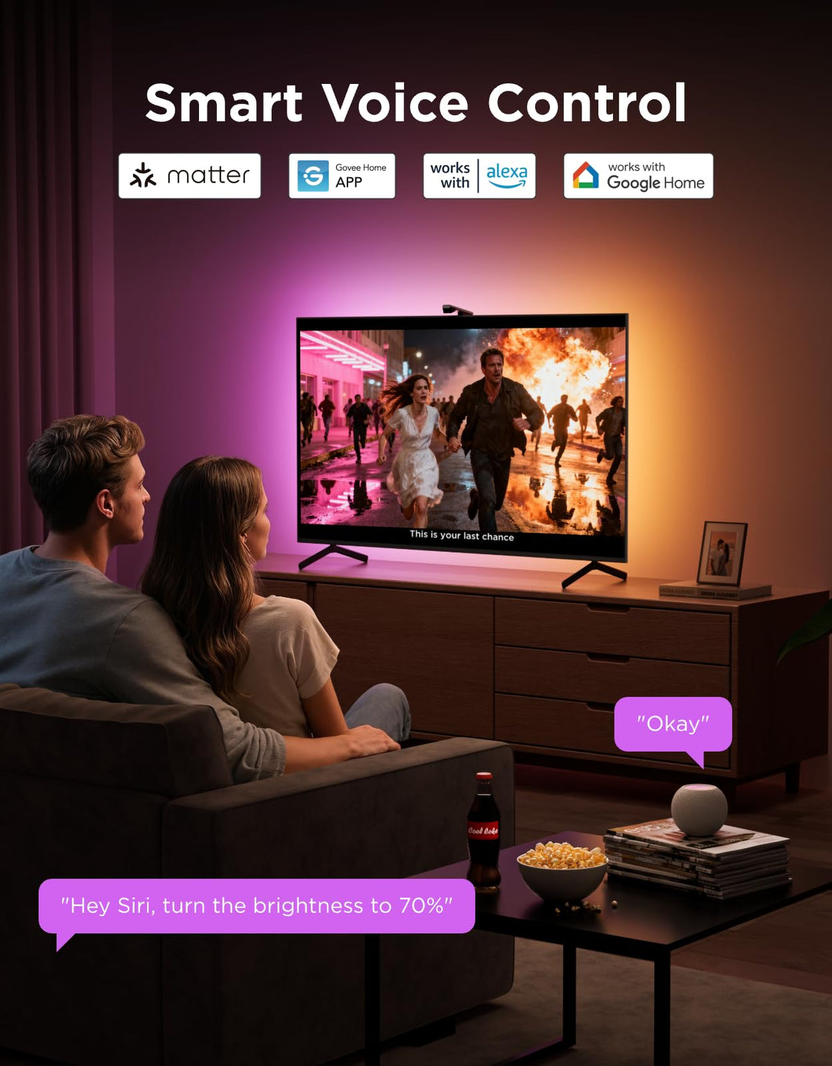 Govee TV Backlight 3 Lite with Fish-Eye Correction Function