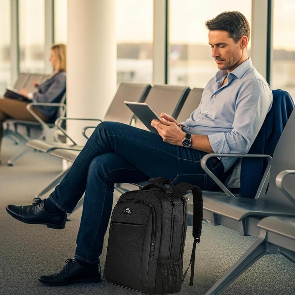 MATEIN Travel Laptop Backpack, Work Bag Laptop Bag, Rucksack for Men Work