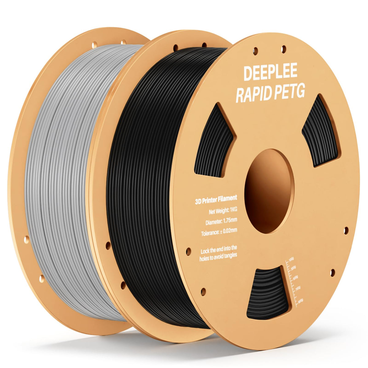 DEEPLEE Rapid PETG Filament 1.75mm Black 1KG