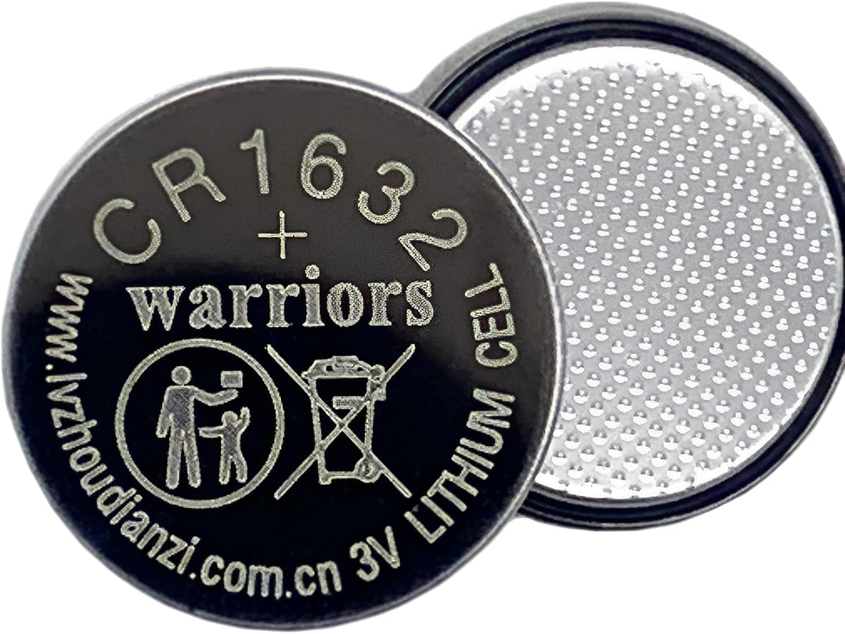 Warriors 5X CR1632 Batteries, 3V Lithium Coin Batteries
