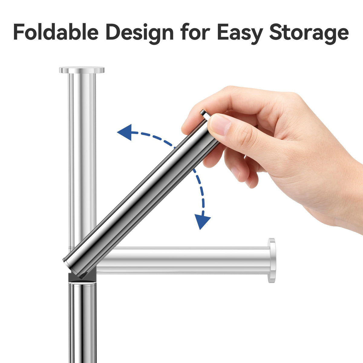 Stainless Steel Free-standing Toilet Roll Holder, Heavey Base,Black