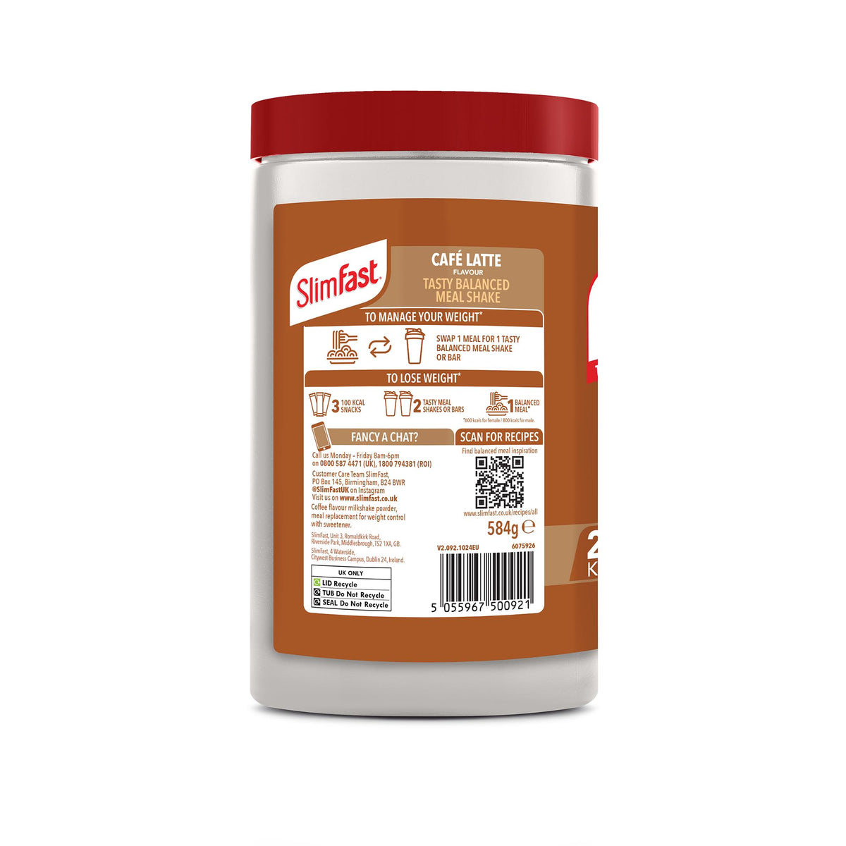 SlimFast • Meal Replacement Powder • Caramelised Biscuit Flavour • 584g