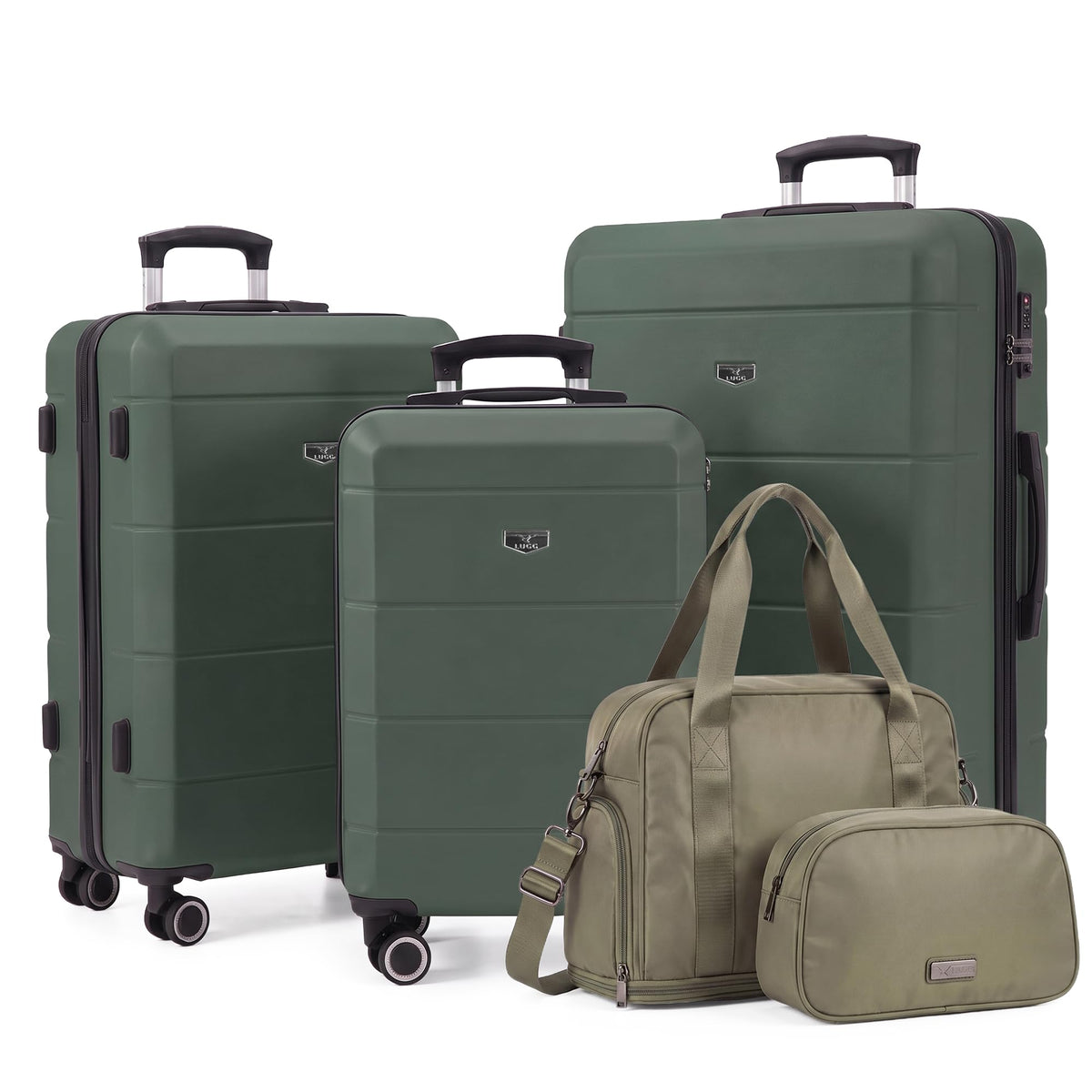 LUGG Jetset 40cm Suitcase 40x30x20cm, Ryanair Compatible Underseat Size, Hard Shell ABS, Spinner with Removable Wheels, Lightweight Travel Luggage, 1 Year Warranty
