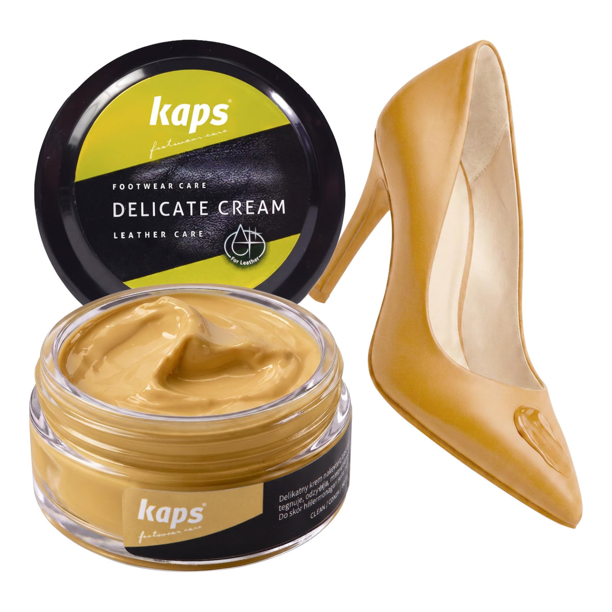 Leather Shoe Cream Polish & Conditioner, Kaps 50ml