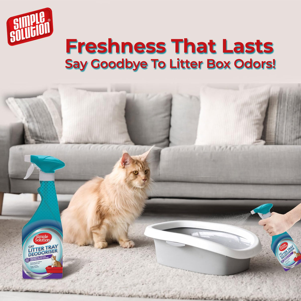 Simple Solution Cat Litter Freshener with Enzymatic Cleaning Granules 600g