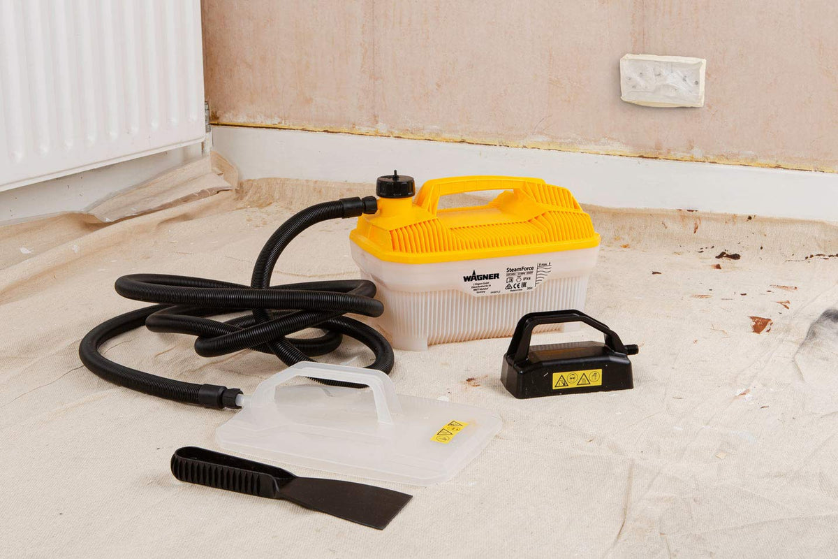 WAGNER Steam Wallpaper Stripper SteamForce, 4 L Capacity, Steaming Time Max. 70 Min, 3,7 M Hose, 2.000 W, 230 V