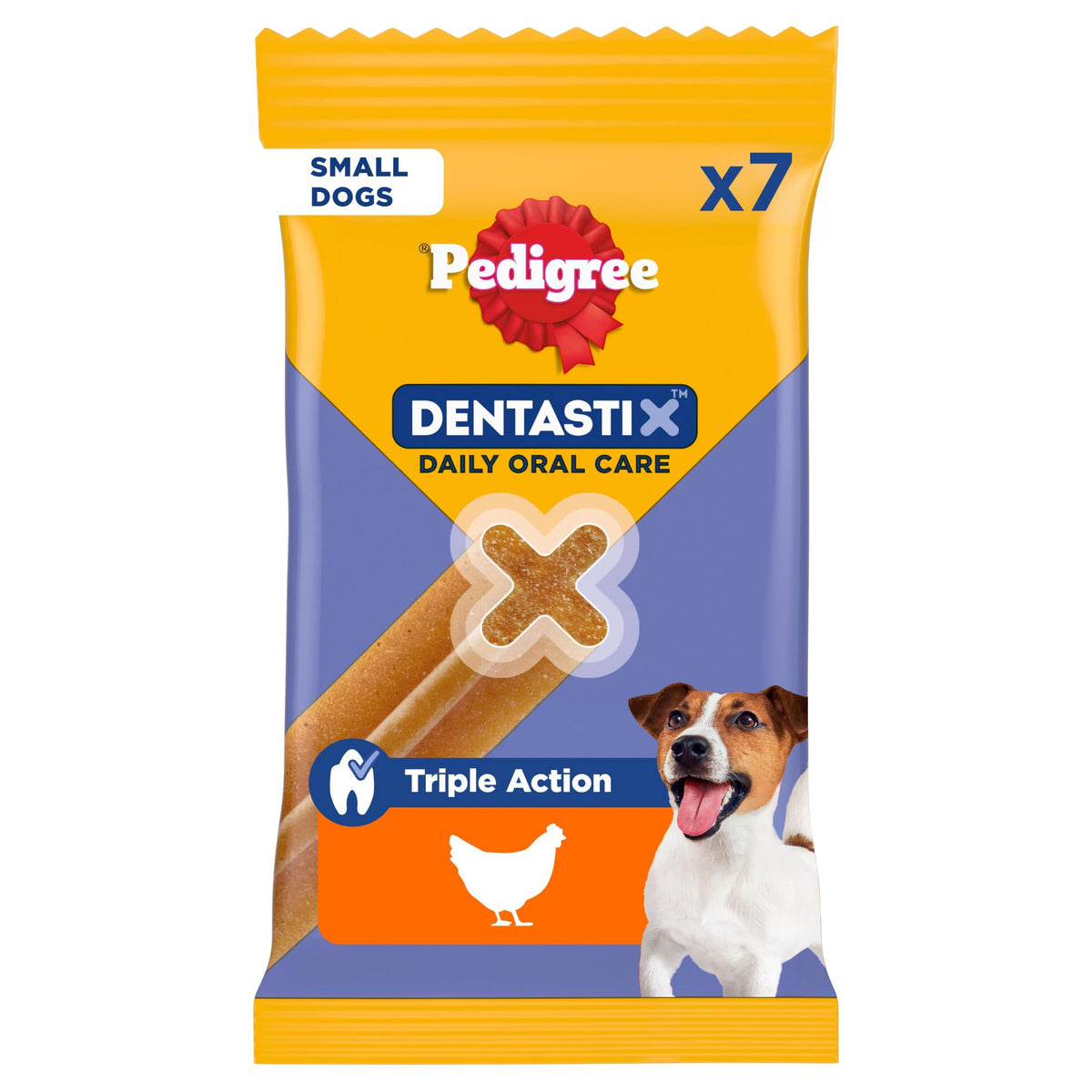Pedigree DentaStix, Functional Snacks, Daily Dental Chews for Small Dogs (5 -10 kg), Megapack of 16 x 7 (112 Sticks)