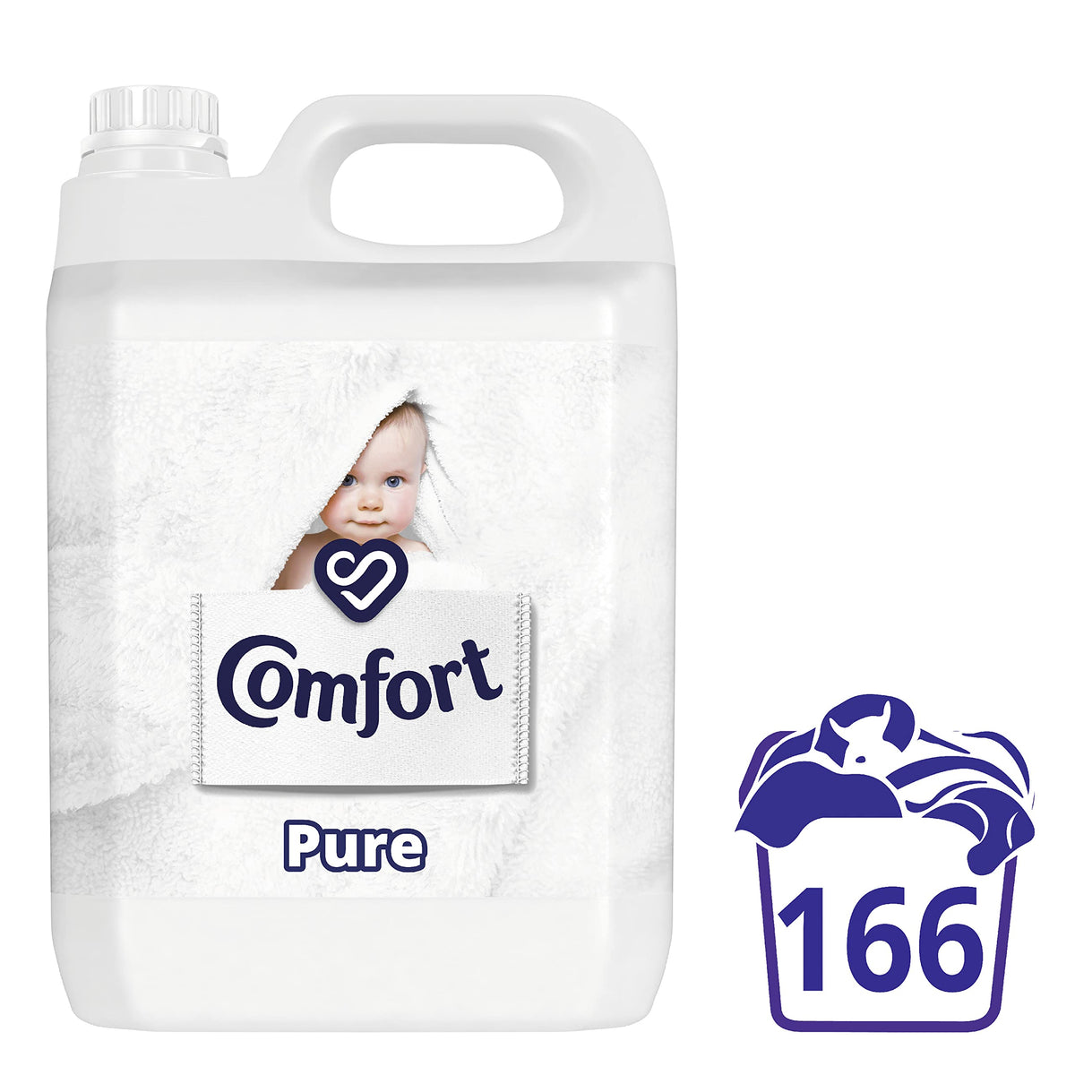 Comfort Pure Sensitive Fabric Conditioner dermatologically tested gentle next to sensitive skin 160 washes (4.8 L)