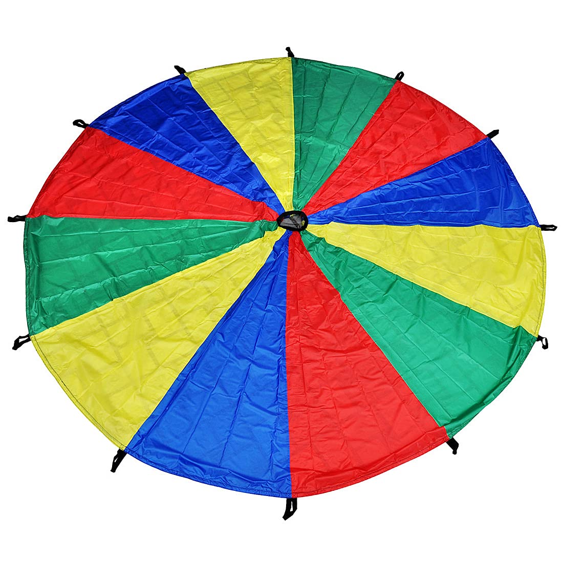 GSi Kids Play Parachute Rainbow Parachute Toy Tent Game for Kids Gymnastics Cooperative Play and Outdoor Playground Activities (6 Feet)