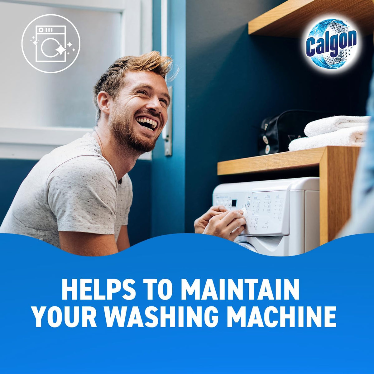 Calgon 4-in-1 Washing Machine Cleaner and Water Softener Tablets, 45 Count | Removes Limescale, Residue, Dirt, Rust & Malodours | Deep Clean | L Pack Size