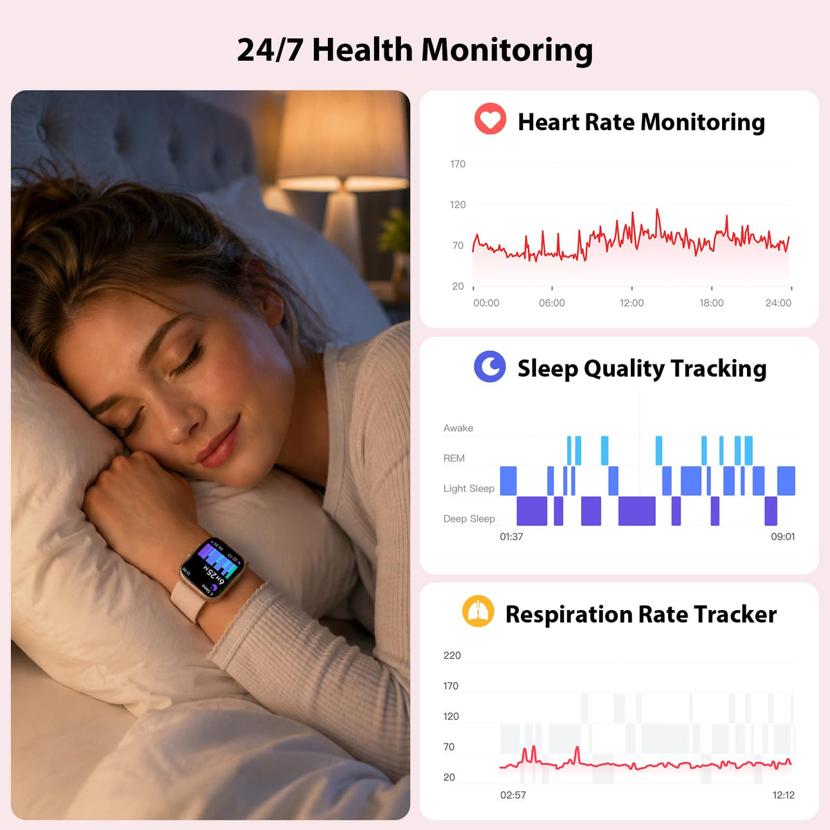 Cillso Smart Watch, Alexa Built-in, 1.83" Bluetooth Calling Fitness Watch