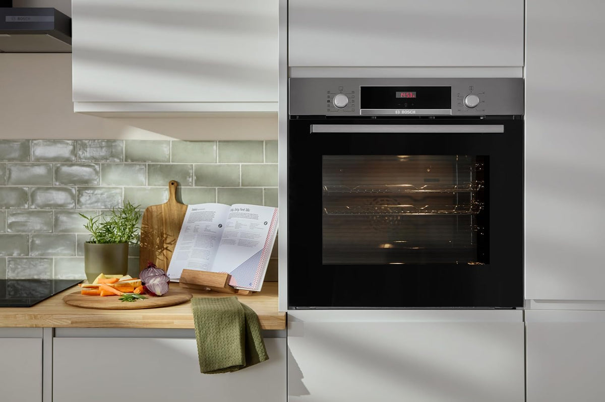 Bosch Series 4 HQA534BS3B Built-in Single Oven, A+ Rated, Brushed Steel